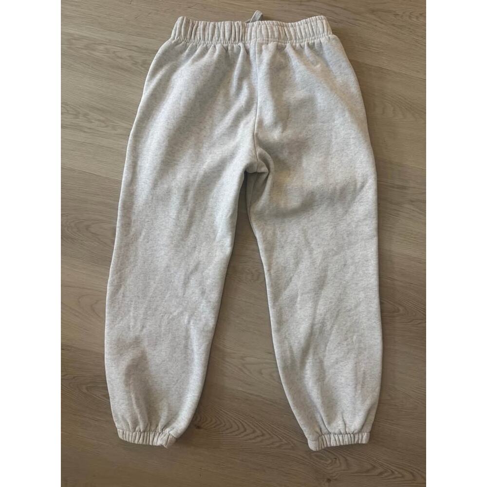 Pink Palm Puff Small Short Heather White Sweatpants - Picture 5 of 5